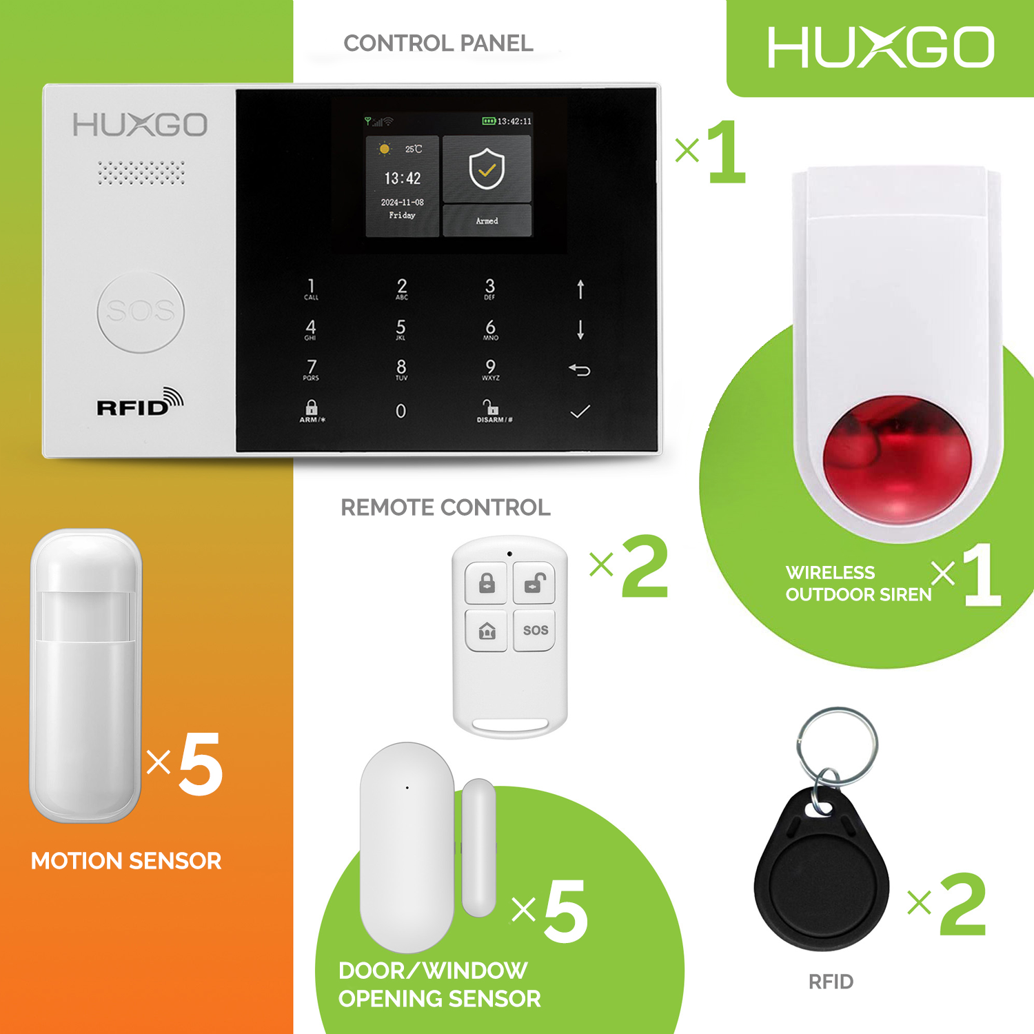 The HUXGO HXA006 Wireless Burglar Alarm