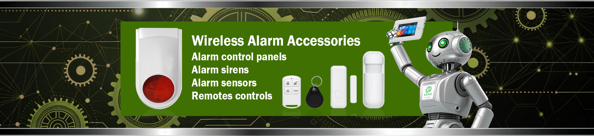 Wireless Security System, Home Alarm System, detectors, sensors