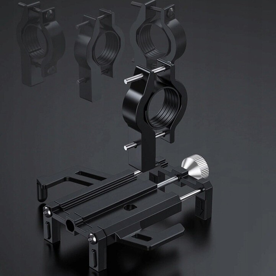 MBG line® BM PRO MH29A - Aluminum universal phone holder for bike, scooter, motorcycle with 360 Rotates