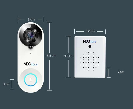 MBG line® SF W3 White - Video intercom with PIR sensor - Door intercom compatible with TUYA app