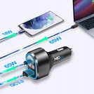 MBG line® PD79AD - Car charger with voltmeter - Cigarette lighter USB Adapter 