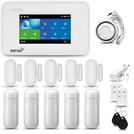HUXGO® HXA006 - Sistema di allarme wireless WiFi + GSM con 5x Rilevatore di movimento & 5x Sensore per porte e finestre | Allarme casa senza fili Kit con app TUYA