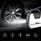 MBG line® Air Pump Car 1866 - Autokompressor 12 V mit digitaler Anzeige, LED-Licht und Adapter-Set