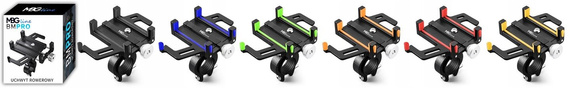 MBG line® BM PRO MH29A - Support universel en aluminium pour téléphone pour vélo, trottinette, moto avec rotation à 360°