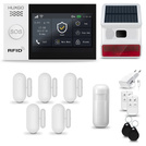 HUXGO® HXA007 - Wireless security system WiFi + GSM 4G LTE with 1x Motion Detector & 5x Door / window sensor with Wireless Siren | Home Alarm System SET with App TUYA