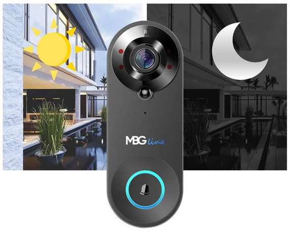 MBG line® SF W3 Negro - Videoportero con sensor PIR - Compatible con la aplicación TUYA