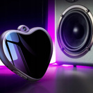 MBG Line® mini grabadora de voz Q66 8GB – colgante espía en forma de corazón con detección de sonido hasta 3072 kbps