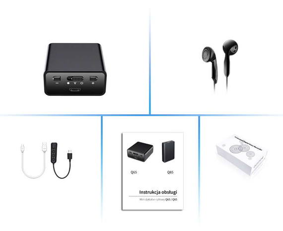 MBG line® Q65 32GB – registratore vocale discreto con magnete, rilevamento del suono e autonomia extra lunga