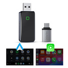 HUXGO® Adaptador inalámbrico 2-en-1 CarPlay y Android Auto compatible con dispositivos Apple y Android
