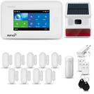 HUXGO® HXA006 - Sistema de seguridad inalámbrico WiFi + GSM 4G con 1x detector de movimiento y 9x sensor para puerta / ventana con sirena inalámbrica | Kit de sistema de alarma para el hogar con App TUYA
