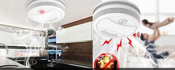 HUXGO® HXA433 Détecteur de fumée WiFi sans fil - Compatible avec l'application TUYA