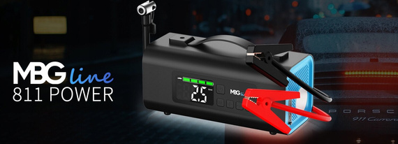 MBG Line® 811 Power – Arrancador multifunción con compresor, bomba de aire, linterna y powerbank PD30W