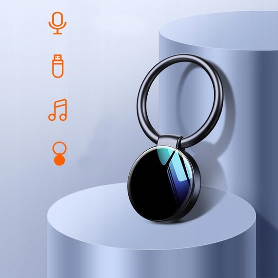 MBG Line® mini enregistreur vocal espion M6 16GB – porte-clés/pendentif avec détection de son