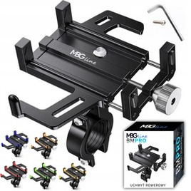 MBG line® BM PRO MH29A - Soporte universal de aluminio para teléfono para bicicleta, scooter, motocicleta con rotación de 360°