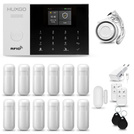 HUXGO® HXA005 - Sistema di allarme wireless WiFi + GSM con 12x Rilevatore di movimento & 1x Sensore per porte e finestre | Allarme casa senza fili Kit con app TUYA