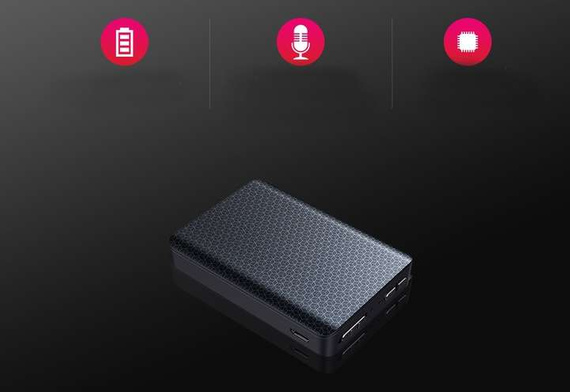 MBG line® Q85 – mini spy voice recorder 32GB, up to 300h recording, sound detection, strong magnet