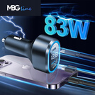 MBG line® PD79AD - Car charger with voltmeter - Cigarette lighter USB Adapter 