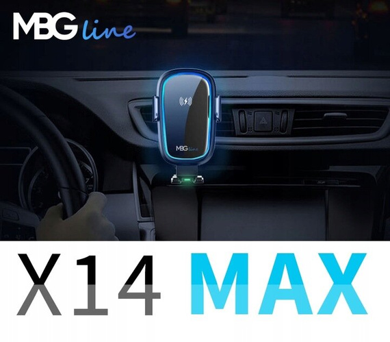 MBG line® X14 MAX - Car holder with wireless charger for 4.7 - 6.9 Inch Phone