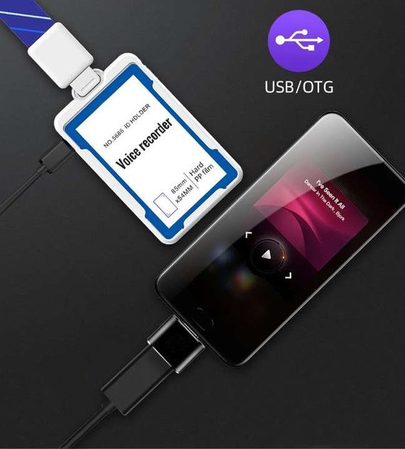 MBG line® Mini Spy Voice Recorder in Badge Form 32GB