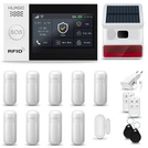 HUXGO® HXA007 - Wireless security system WiFi + GSM 4G LTE with 9x Motion Detector & 1x Door / window sensor with Wireless Siren | Home Alarm System SET with App TUYA