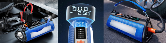 MBG Line® 840CH PRO – Démarreur multifonction avec compresseur d’air, powerbank et double lampe LED – 1000A / 10400mAh / 150 PSI