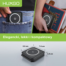 HUXGO® Stazione di ricarica Mag-Safe per telefono cellulare, iPhone e smartwatch, caricatore wireless, magnetica pieghevole 3-in-1, stazione di ricarica portatile con protezione da sovraccarico - BY-MF82_B Nero