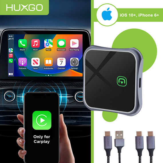 HUXGO® Adaptador inalámbrico CarPlay compatible con dispositivos Apple BY963A/C