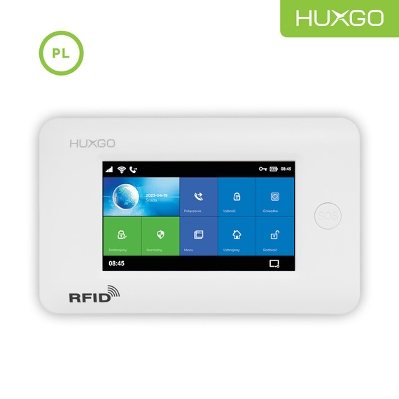 HUXGO® HXA006 - Wireless security system WiFi + GSM with 9x Motion Detector & 9x Door / window sensor with Wireless Siren | Home Alarm System SET with App TUYA