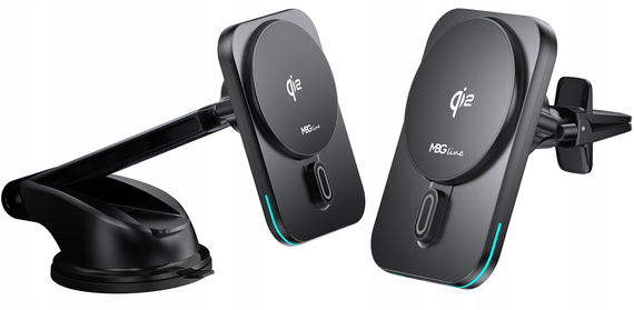 MBG Line® MGB-Q2 – MagSafe QI2 Car Mount – 15W Wireless Charger for iPhone