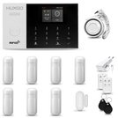 HUXGO® HXA005 - Système de sécurité sans fil Wi-Fi + GSM 4G LTE avec 7x Détecteur de Mouvement & 1x Détecteur pour porte et fenêtre |  Système d'alarme domestique avec l'application TUYA