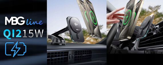 MBG Line® MGB-Q2 – MagSafe QI2 Car Mount – 15W Wireless Charger for iPhone