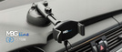 MBG line® HC33 - Supporto per auto con caricatore wireless per telefoni larghi da 55 a 88 mm