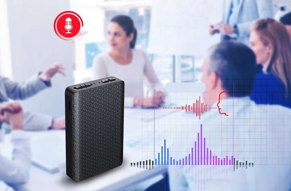 MBG line® Q85 – Mini-Sprachrekorder 32 GB, bis zu 300 Std. Aufnahme, Geräuscherkennung, starker Magnet