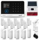 HUXGO® HXA003 - Wireless security system WiFi + GSM  4G LTE with 9x Motion Detector & 9x Door / window sensor with Wireless Siren | Home Alarm System SET with App TUYA