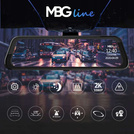 MBG line® HS900 Pro - Rückspiegelkamera fürs Auto - Profi-Parkkamera für unterwegs 2K + FHD