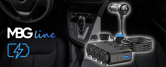 MBG line® HS75AD - 12V/24V Car Cigarette Lighter Splitter and USB Charger QC3.0 + Dual USB-C PD30W