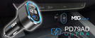 MBG line® PD79AD - Car charger with voltmeter - Cigarette lighter USB Adapter 