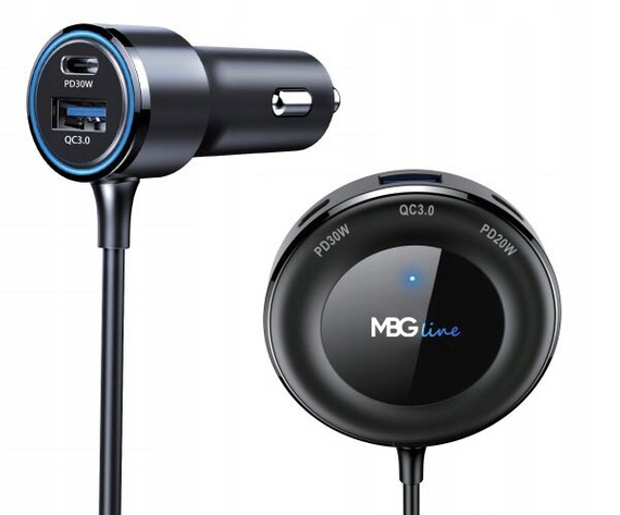 MBG line®  C78 PRO - Car quick charger - Cigsrette multiport charger with 5 USB ports