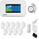 HUXGO® HXA006 - Sistema de seguridad inalámbrico WiFi + GSM 4G con 1x detector de movimiento y 9x sensor para puerta / ventana | KIT de sistema de alarma para el hogar con App TUYA