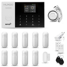 HUXGO® HXA005 - Funk Alarmanlage System WiFi + GSM 4G LTE mit 9x Bewegungsmelder PIR & 1x Fenster und Türsensor sensor | Kabellose Alarmanlage SET mit TUYA App