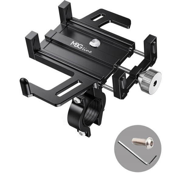 MBG line® BM PRO MH29A - Support universel en aluminium pour téléphone pour vélo, trottinette, moto avec rotation à 360°