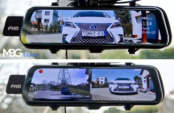 MBG line® HS900 Pro - Car mirror recorder - Pro Parking Camera on the road 2K + FHD