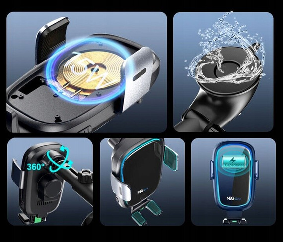 MBG line® X14 MAX - Car holder with wireless charger for 4.7 - 6.9 Inch Phone