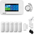 HUXGO® HXA006 - Sistema di allarme wireless WiFi + GSM 4G con 5x Rilevatore di movimento & 1x Sensore per porte e finestre | Allarme casa senza fili Kit con app TUYA