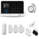 HUXGO® HXA003 - Wireless security system WiFi + GSM with 1x Motion Detector & 3x Door / window sensor | Home Alarm System SET with App TUYA