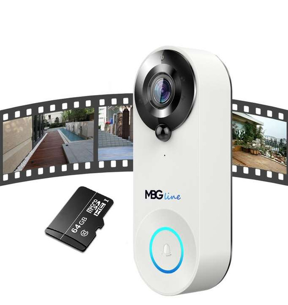 MBG line® SF W3 Blanc - Interphone vidéo avec capteur PIR - Compatible avec l'application TUYA