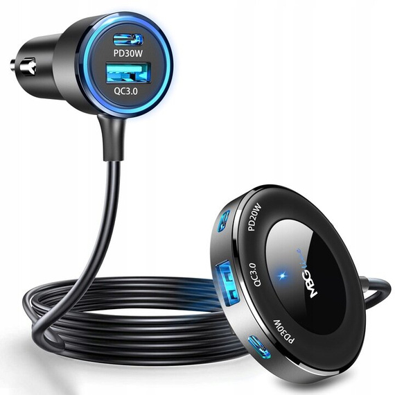 MBG line®  C78 PRO - Car quick charger - Cigsrette multiport charger with 5 USB ports