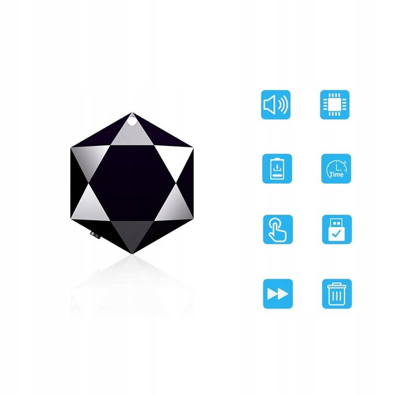 MBG Line®  M6 16GBMini Grabadora Espía – Llavero / Colgante con Detección de Sonido