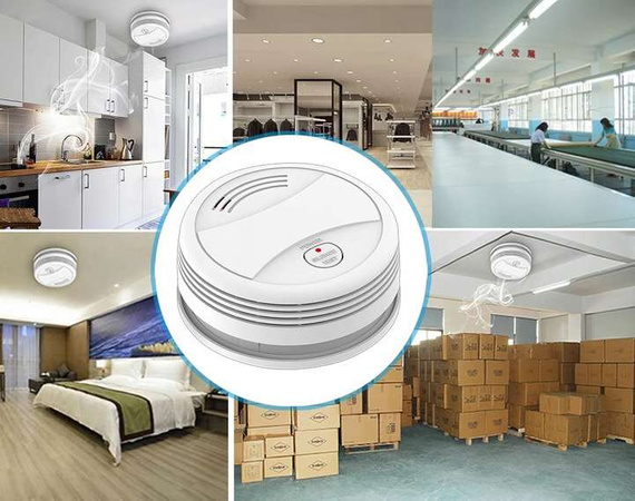 HUXGO® HXA433 Détecteur de fumée WiFi sans fil - Compatible avec l'application TUYA