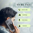 HUXGO® FW920E – Registratore vocale AI intelligente con trascrizione e traduzione in tempo reale